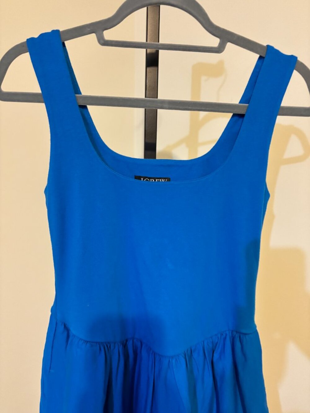 J. Crew Drop Waist Mixy Royal Blue Sleeveless Midi Dress - Picture 5 of 12